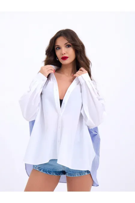 6816 SHIRT - BLUE AND WHITE STRIPED