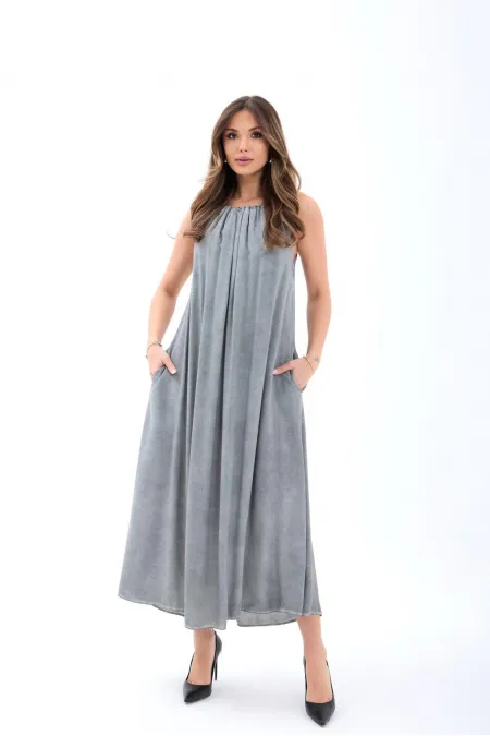 7387 DRESS - GRAY
