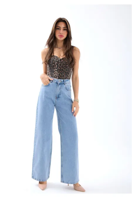 7415 KOT PANTOLON-AÇIK MAVİ