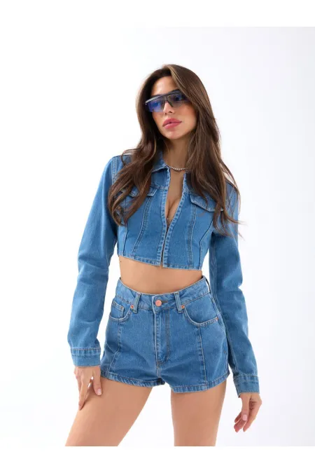 6263 KOT ŞORT-MAVİ