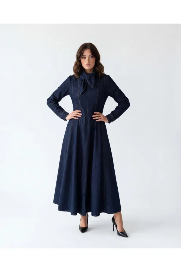 7551 KOT ELBİSE-DARK BLUE