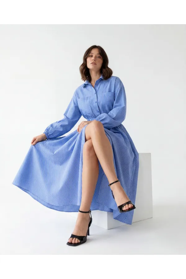 5903 DRESS - LUCCA STRIPED