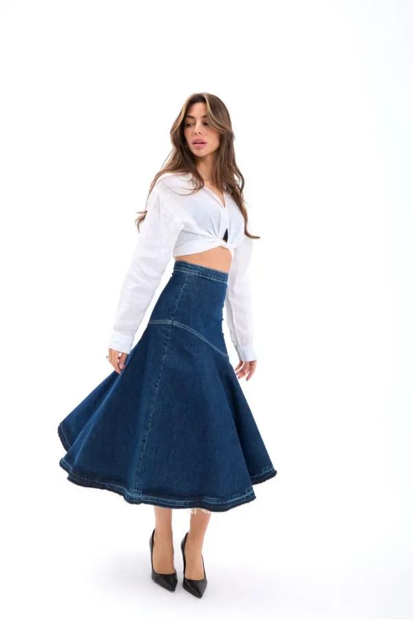 6490 DENIM ZW THE DENIM SKIRT-BLUE