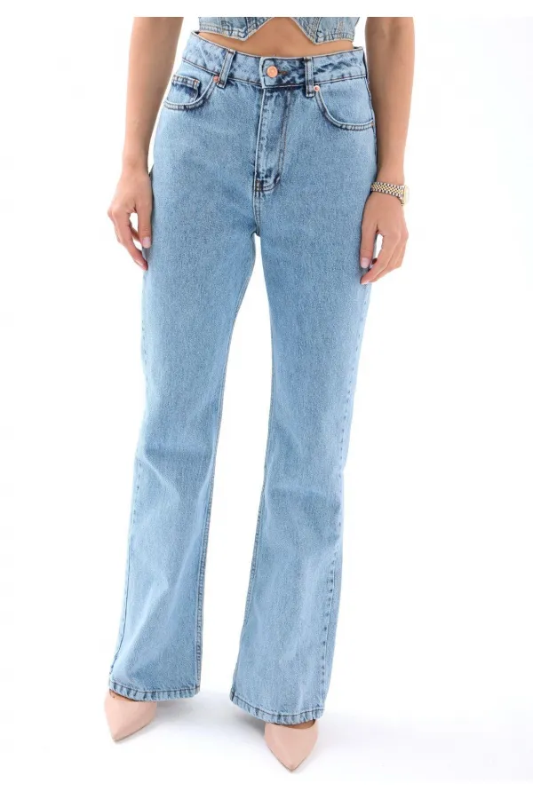 6143 DENIM TALL FLARE - BLEU CLAIR