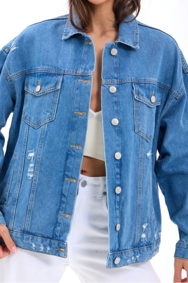 4929 VESTE EN JEAN - BLEUE