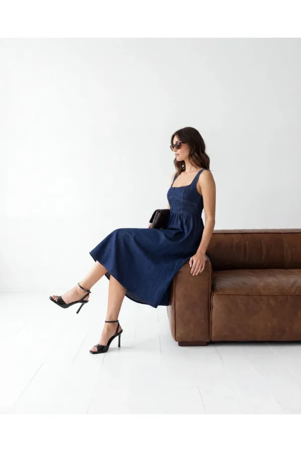 Robe en jean 7143 - Bleue