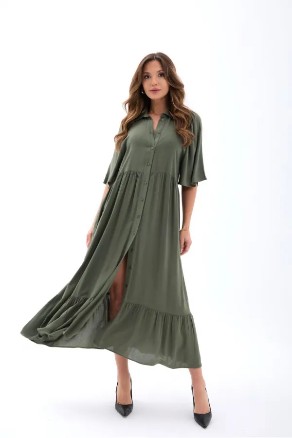 5557 DRESS - KHAKI