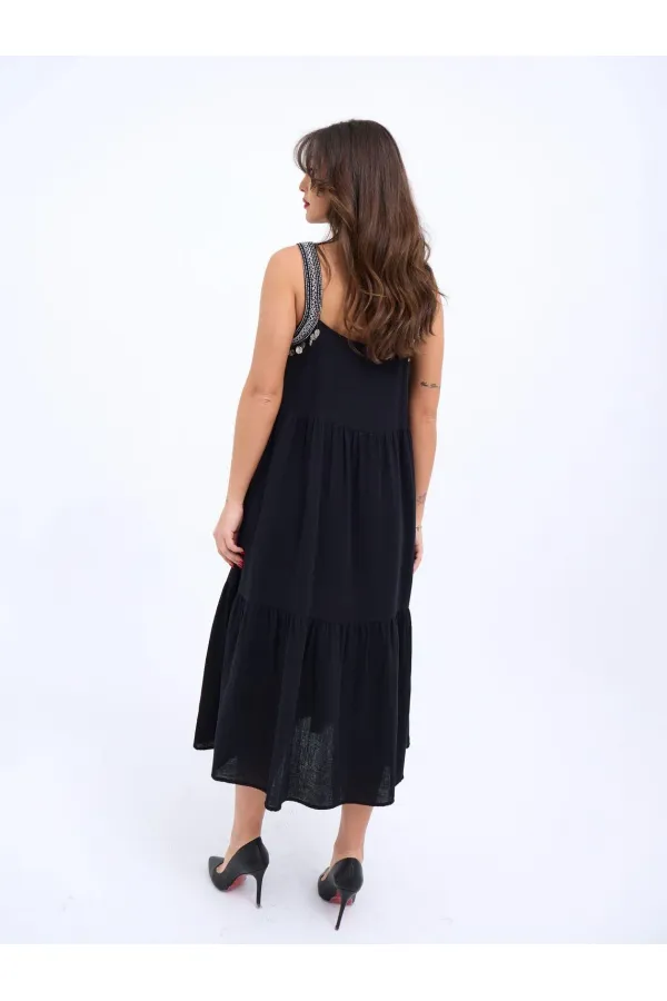 6907 DRESS - BLACK