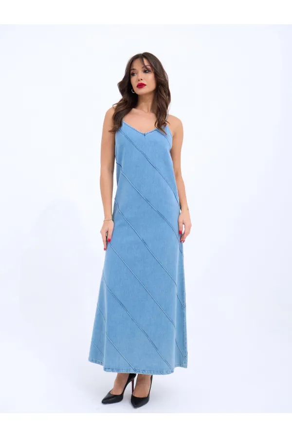 6770 KOT ELBİSE-MAVİ