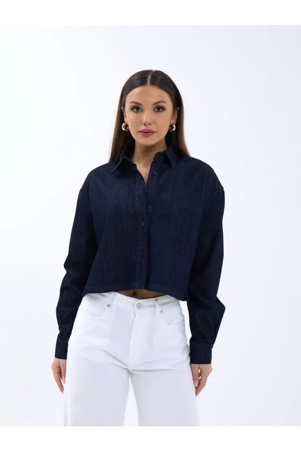 7362 KOT GÖMLEK-LACİVERT