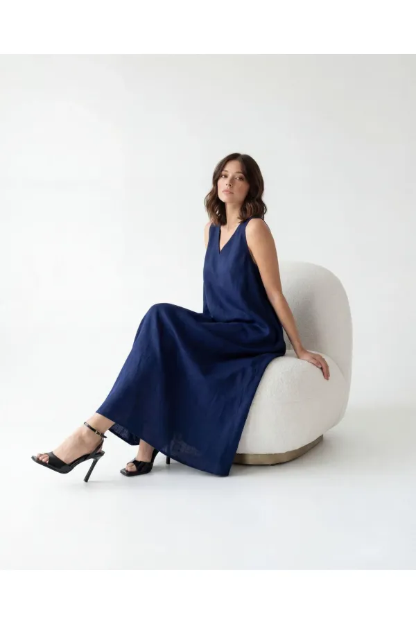 7594 DRESS - NAVY BLUE