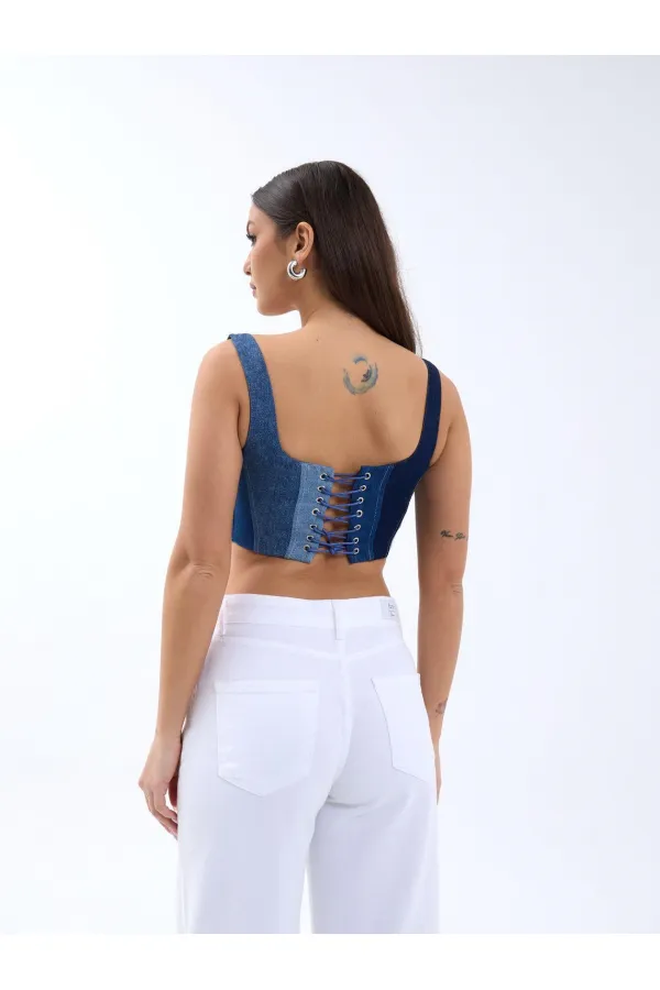 6890 DENIM CROP-BLUE