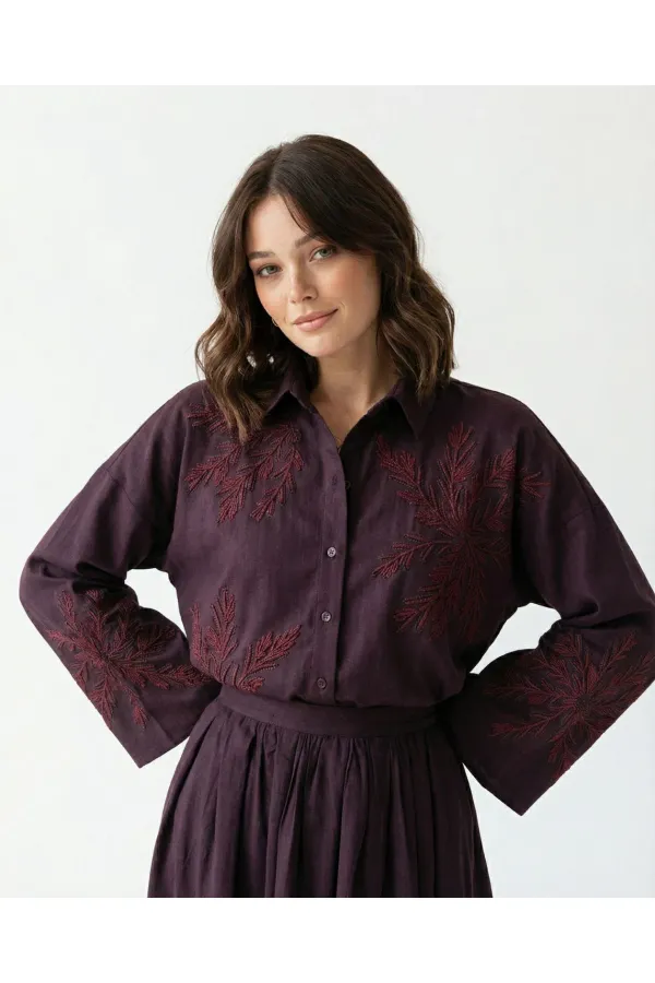 7614 SKIRT - BORDEAUX