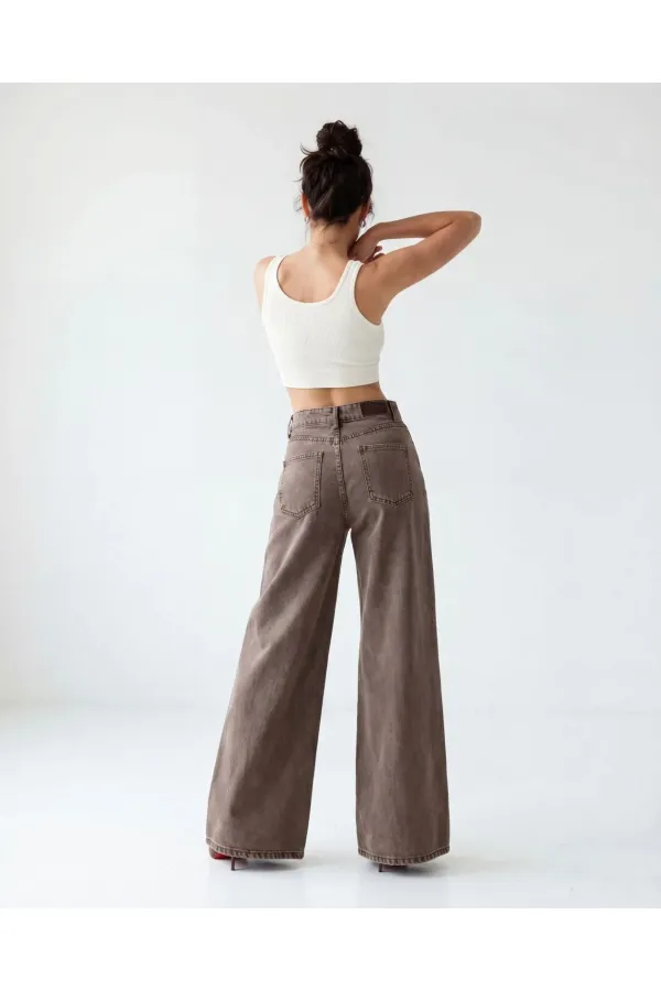 7488 DENIM PANTS - LIGHT BROWN