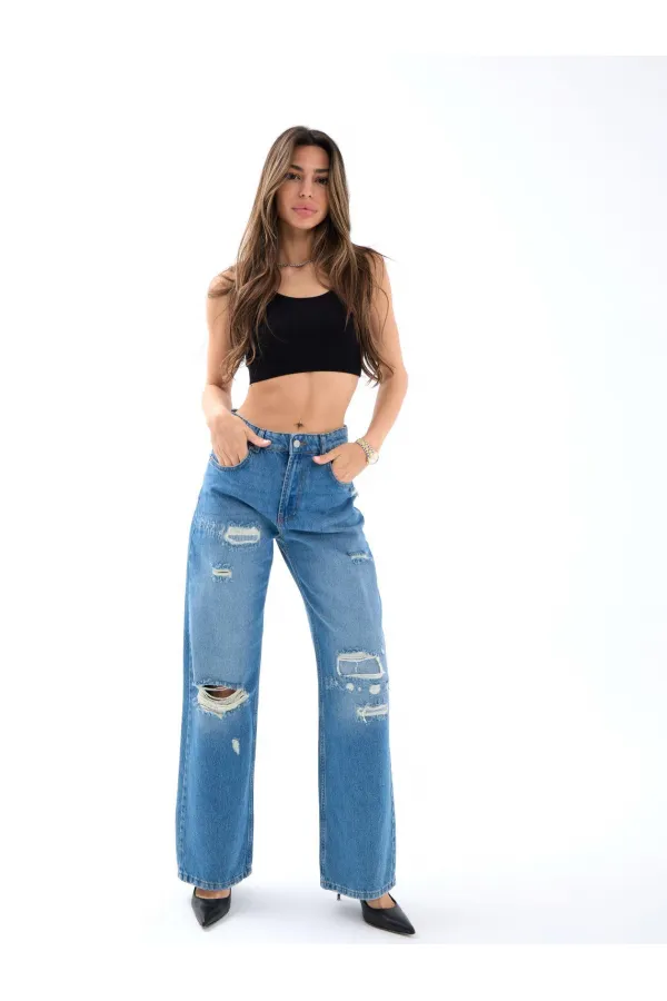 PANTALON EN JEAN 7181 - BLEU