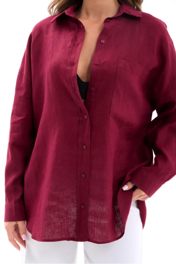6899 SHIRT - BURGUNDY