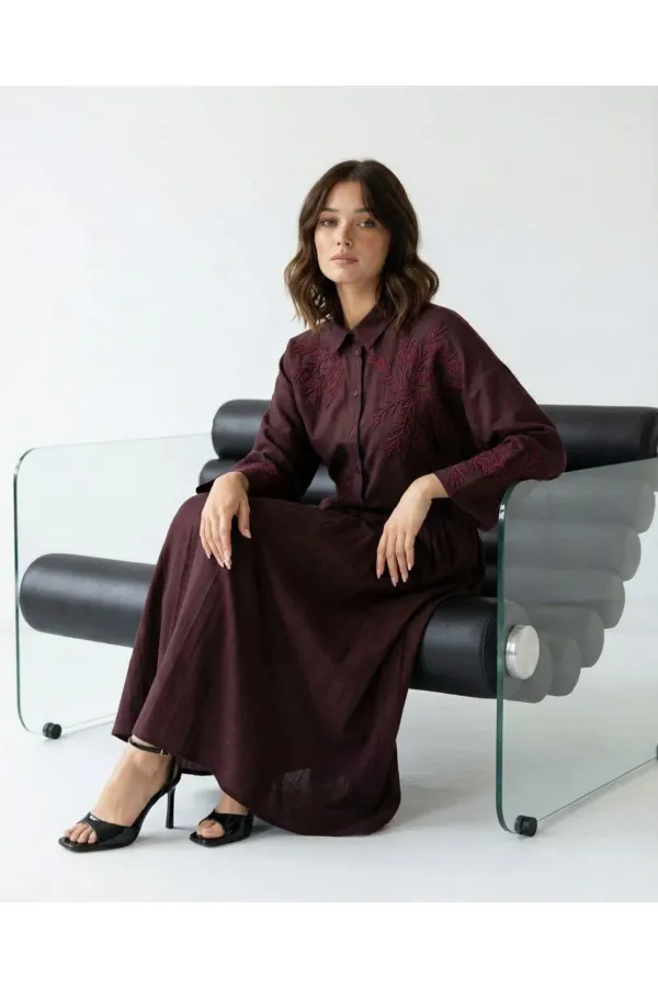 7614 SKIRT - BORDEAUX