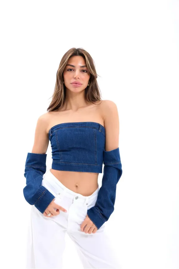 7357 DENIM CROP-BLUE
