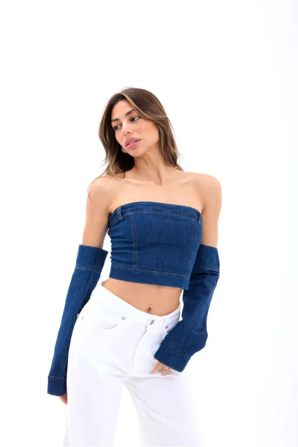 7357 DENIM CROP-BLUE