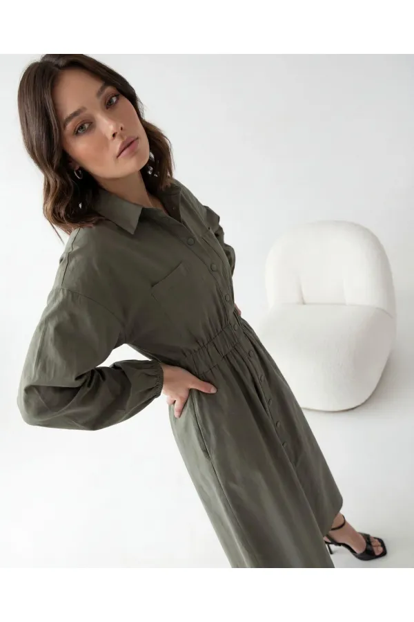 5903 DRESS - KHAKI