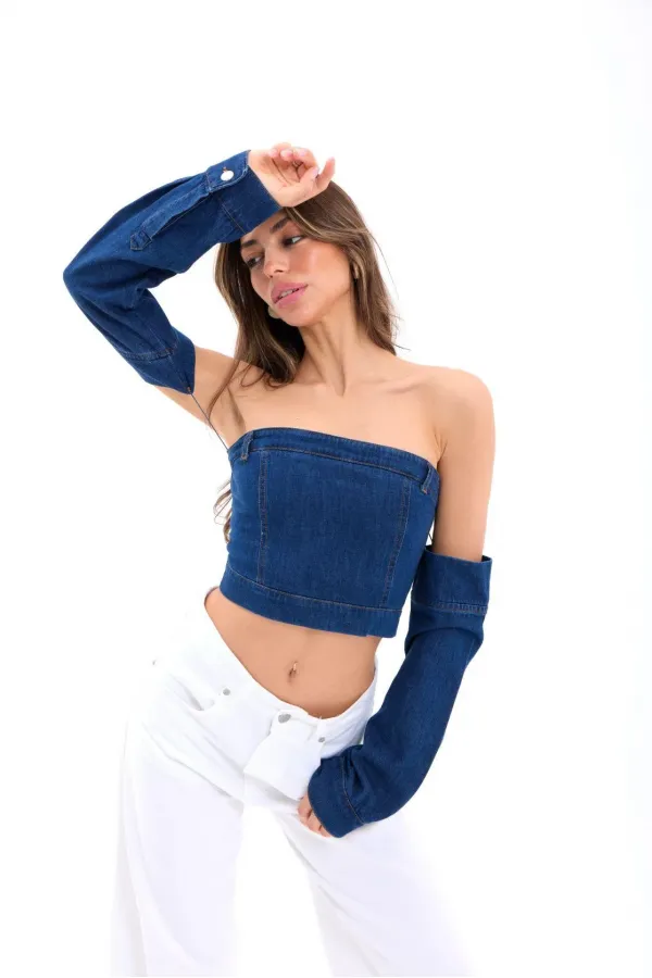 7357 DENIM CROP-BLUE