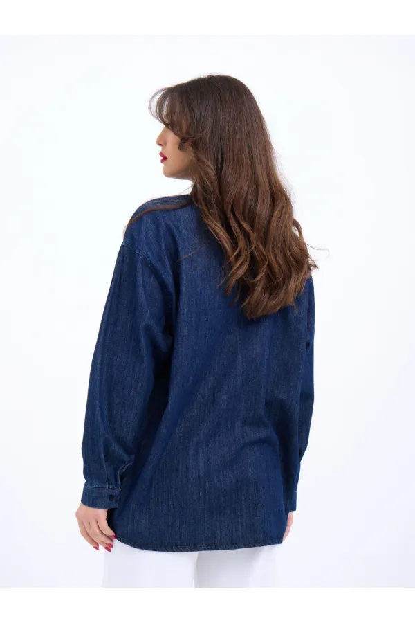 6633 KOT GÖMLEK-MAVİ