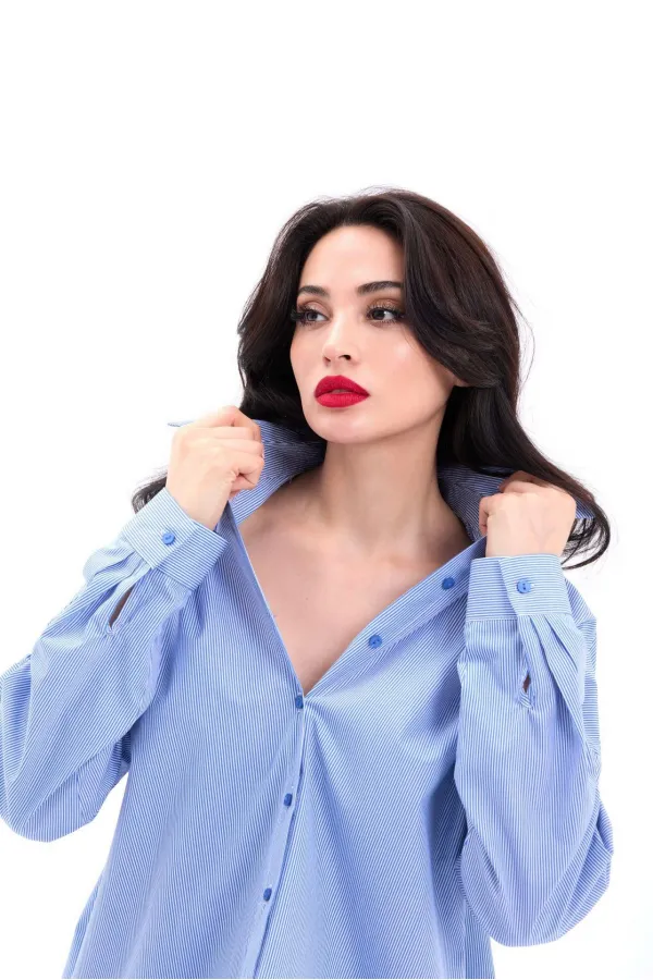 7448 GÖMLEK-ROMA ÇİZGİLİ