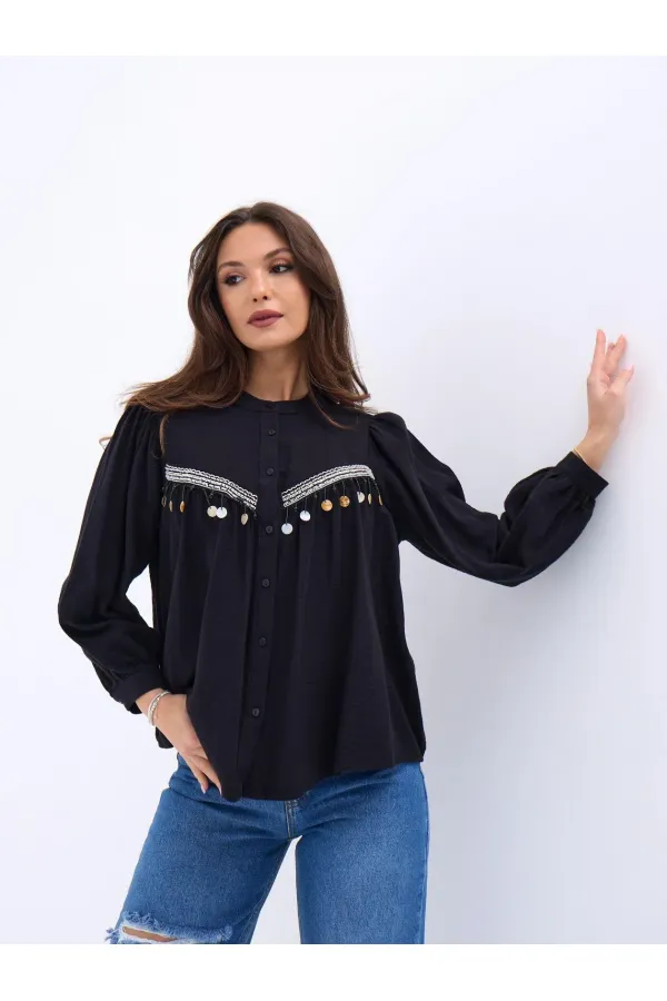 CHEMISE 6836 - NOIRE