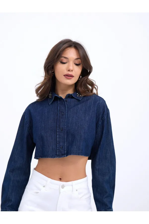 6603 DENIM BLOUSE - BLUE
