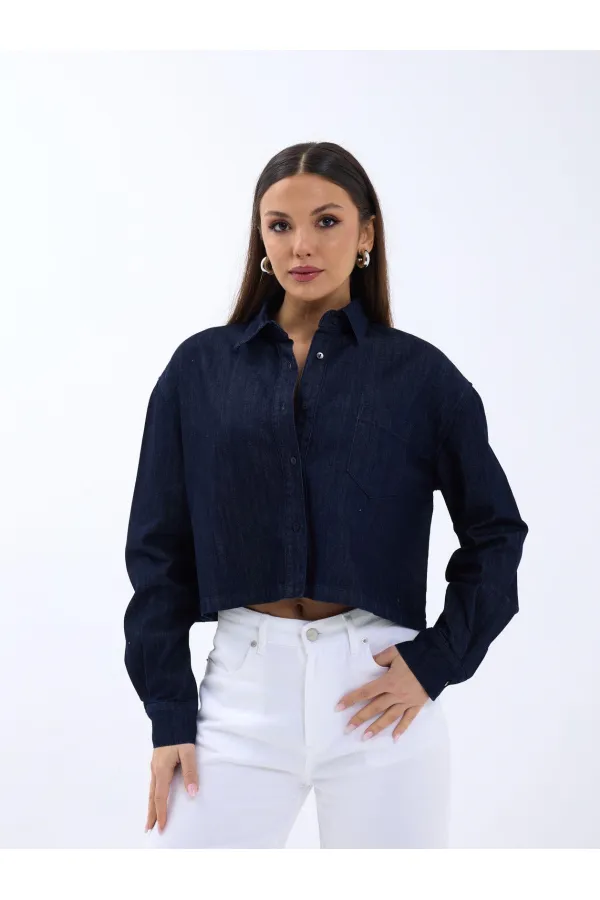 7362 KOT GÖMLEK-LACİVERT