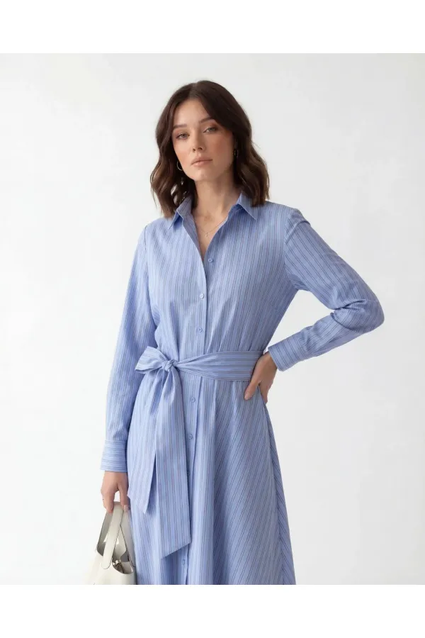 7607 DRESS - OAKLAND STRIPED
