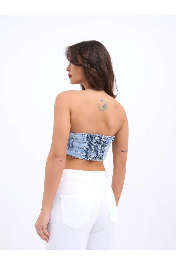 6817 DENIM CROP-BLEU