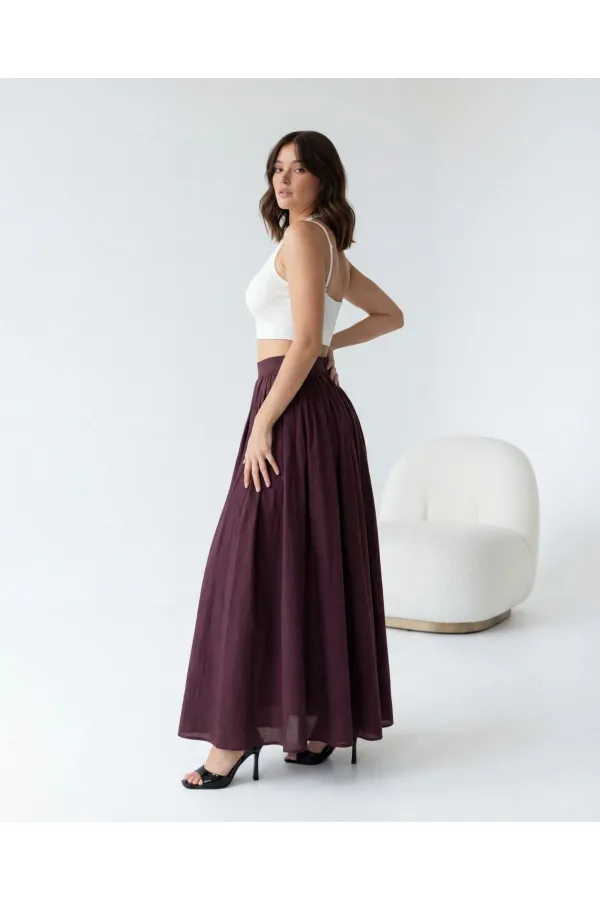 7580 SKIRT - BURGUNDY