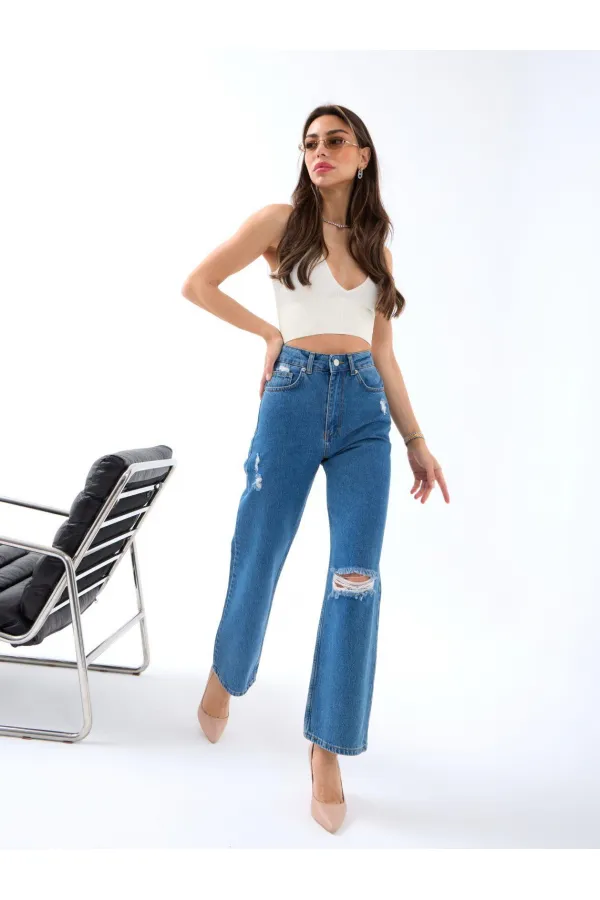 6288 DENIM PANTS - BLUE