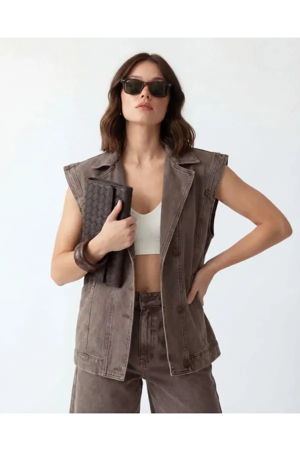 7491 KOT YELEK-LIGHT BROWN