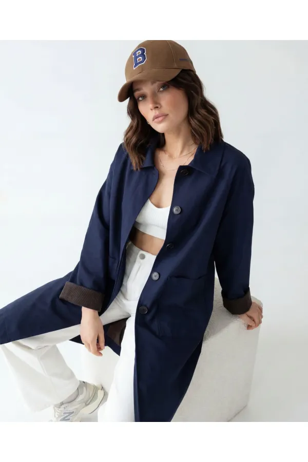 7476 TRENÇKOT-LACİVERT