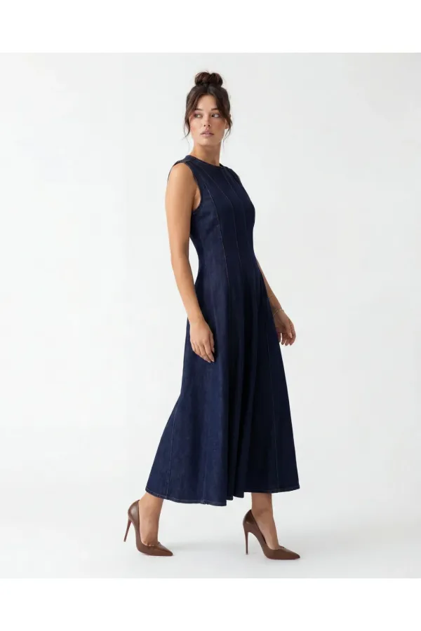 7601 KOT ELBİSE-DARK BLUE