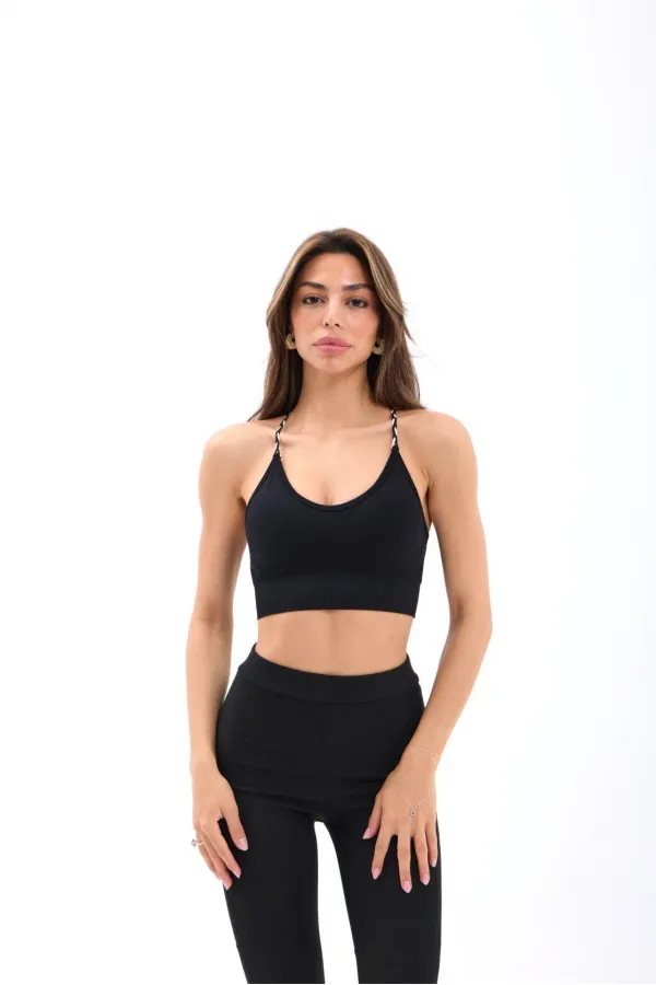 15376 COATED BRA - BLACK