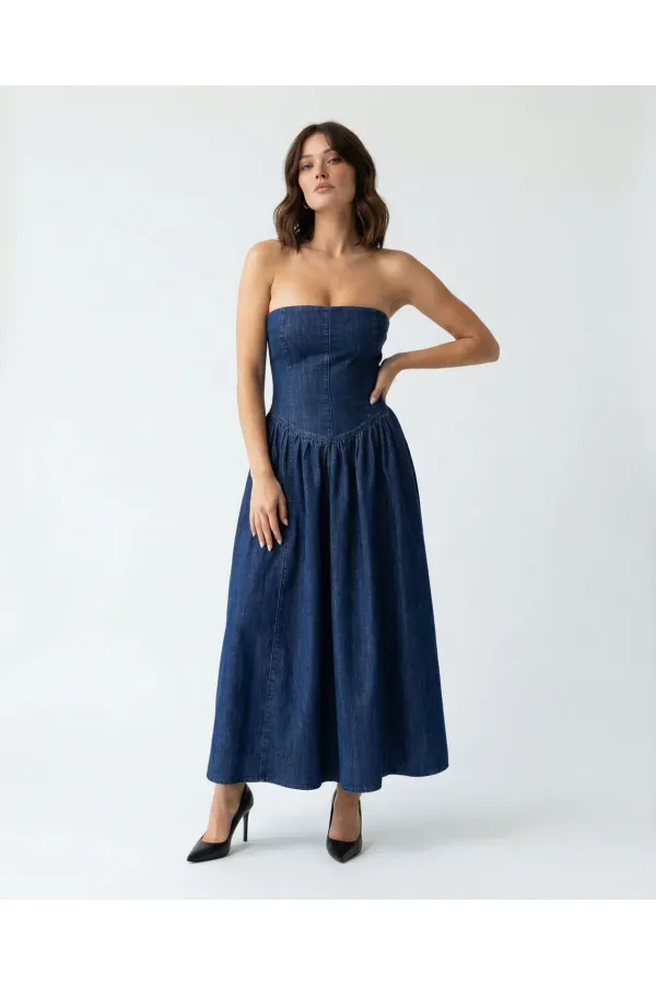 7455 KOT ELBİSE-BLUE