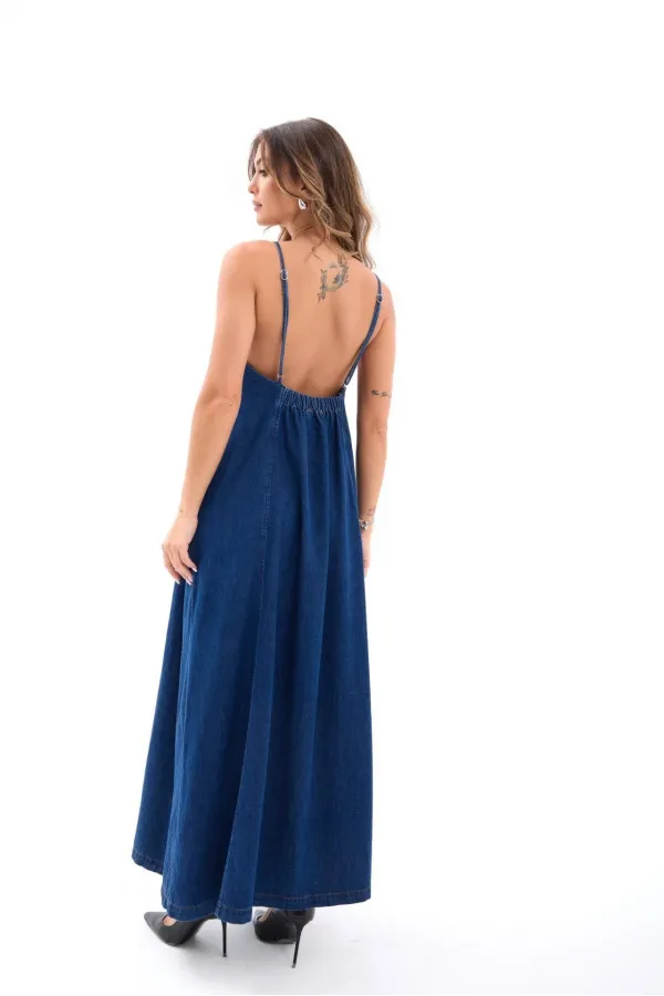 7432 DENIM DRESS - BLUE