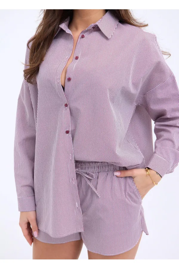 6829 TAKIM-BORDO ÇİZGİLİ