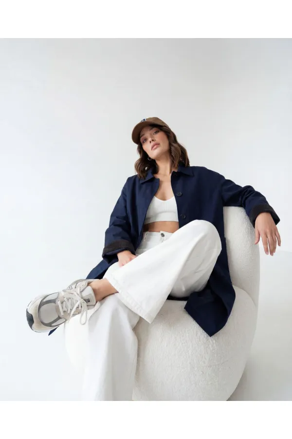 7476 TRENÇKOT-LACİVERT