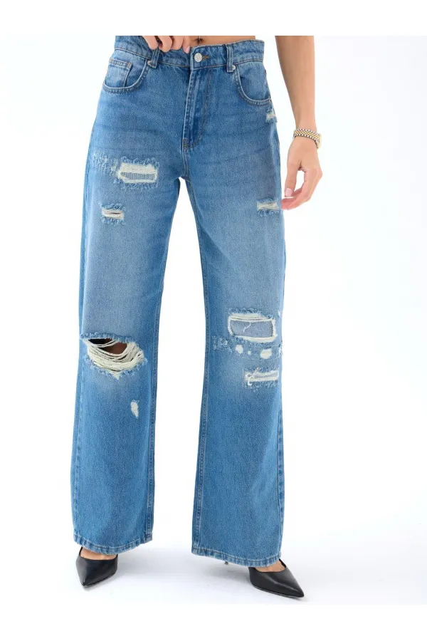 PANTALON EN JEAN 7181 - BLEU