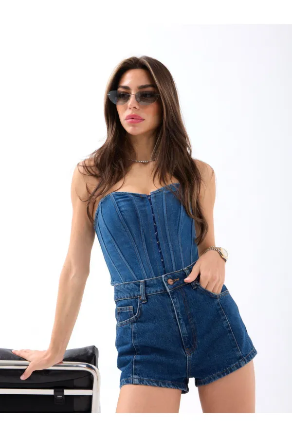 6263 KOT ŞORT-KOYU MAVİ