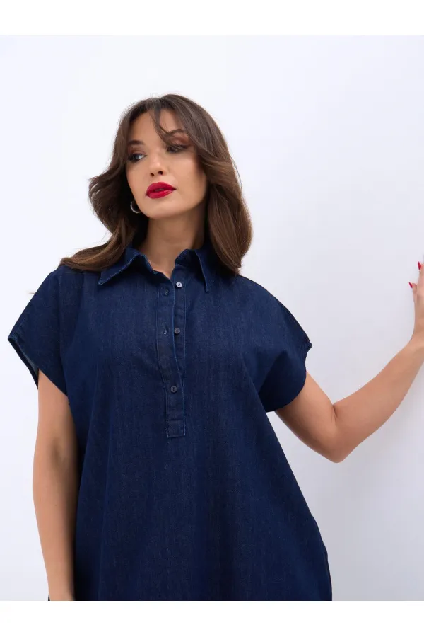 7348 DENIM DRESS - BLUE