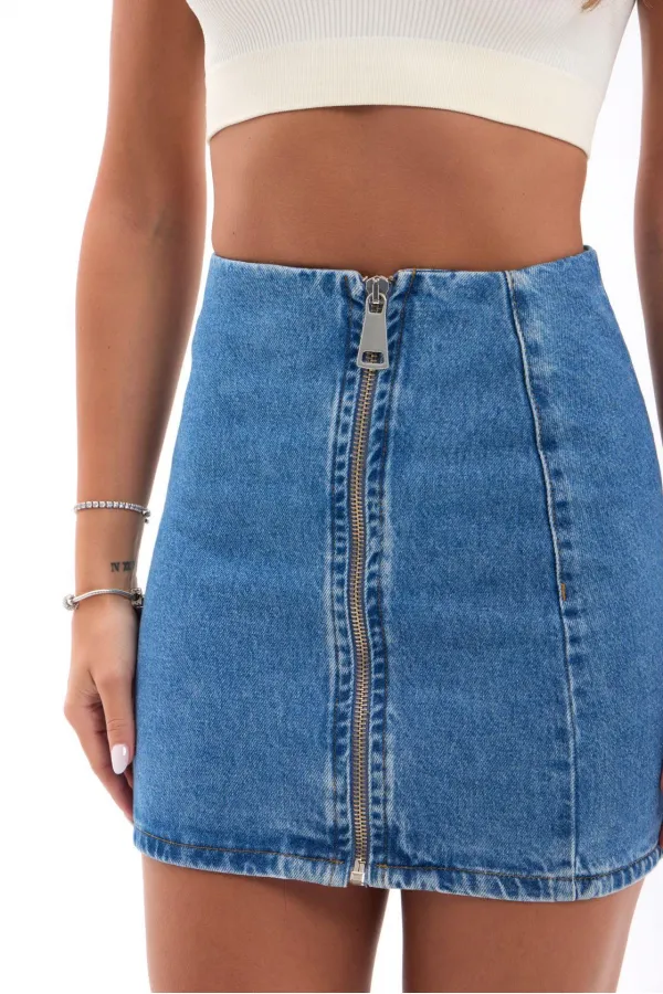7005 DENIM SKIRT - BLUE