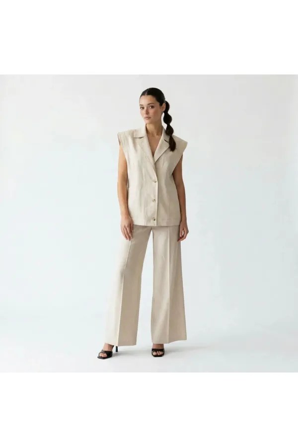 7643 GILET - BEIGE