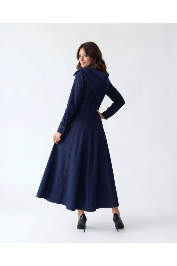 7551 KOT ELBİSE-DARK BLUE