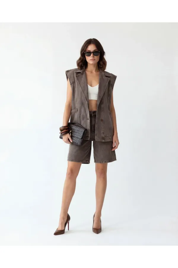 7491 KOT YELEK-LIGHT BROWN