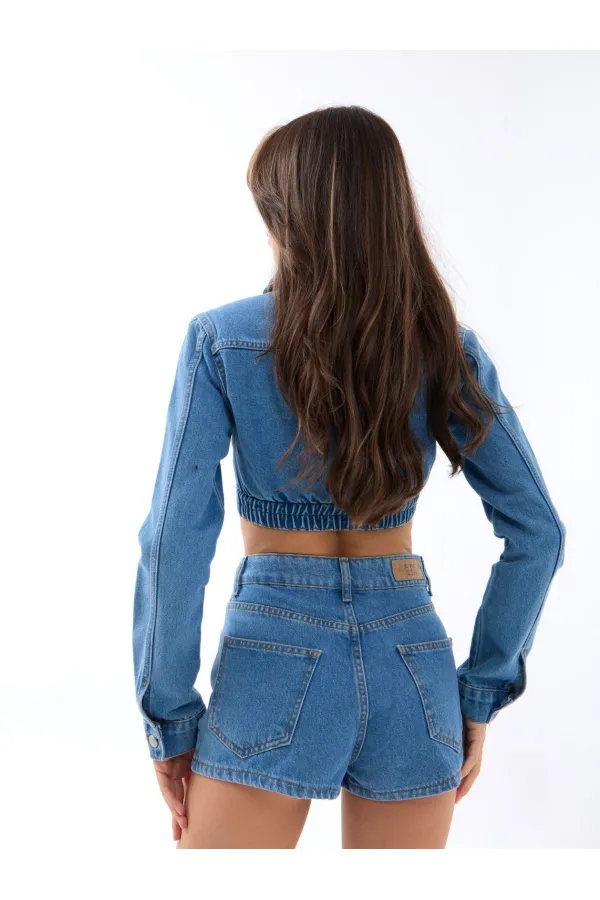 6263 KOT ŞORT-MAVİ